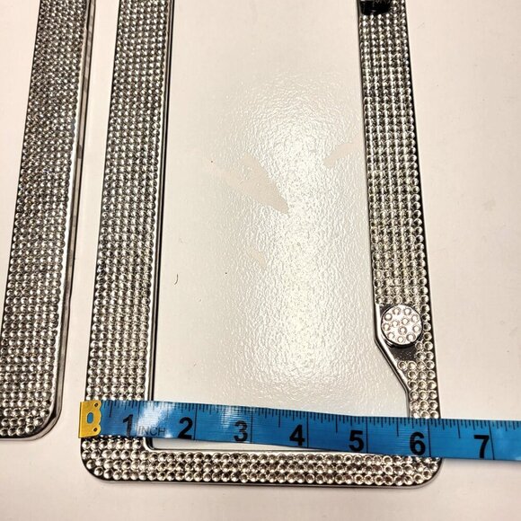 Rhinestone Crystal Bling Car Plate Frames - Picture 3 of 11